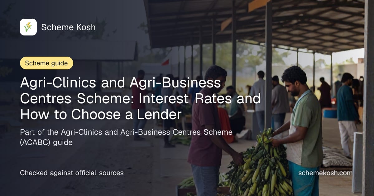 Agri-Clinics and Agri-Business Centres Scheme: Interest Rates and How to Choose a Lender
