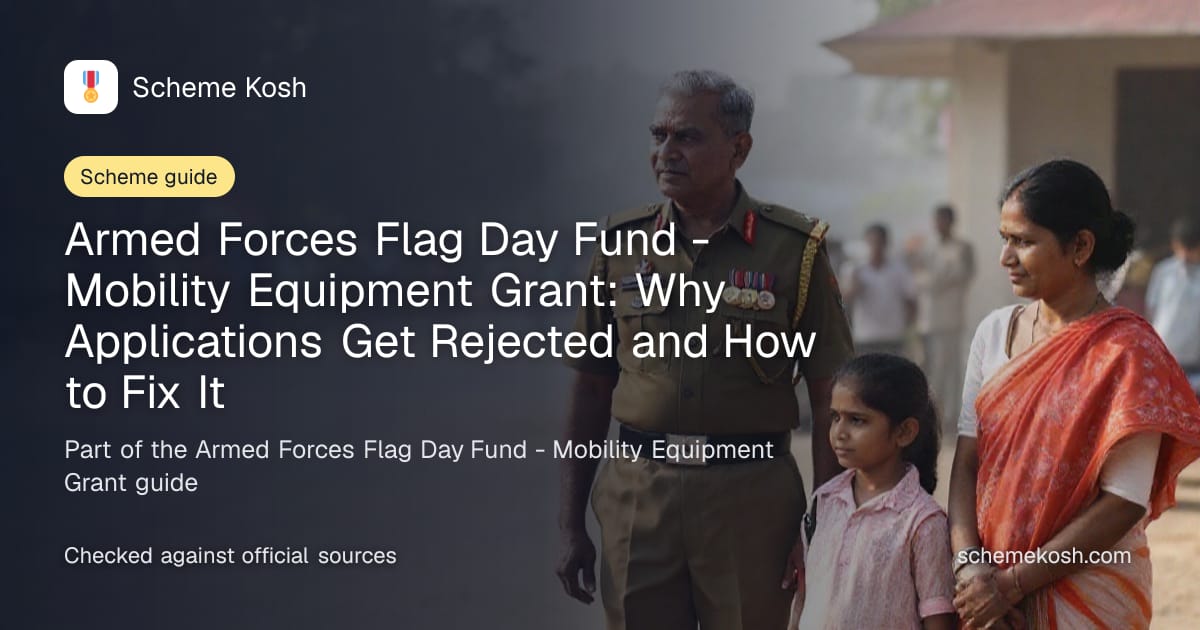 Armed Forces Flag Day Fund - Mobility Equipment Grant: Why Applications Get Rejected and How to Fix It