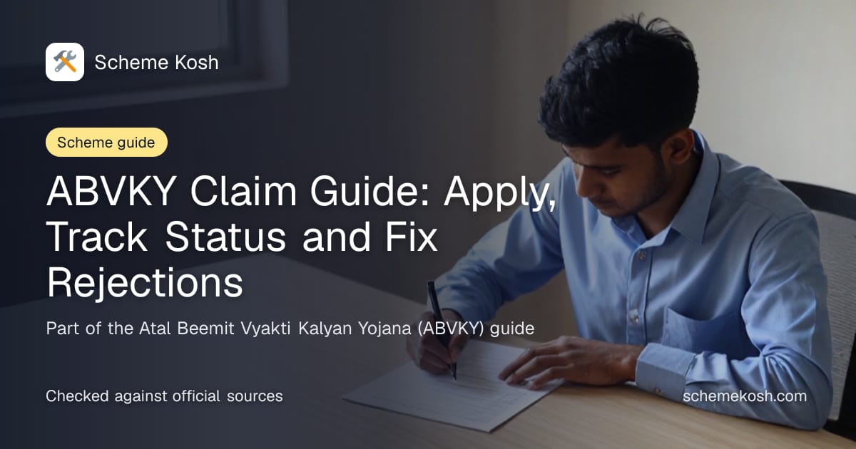ABVKY Claim Guide: Apply, Track Status and Fix Rejections, a guide to Atal Beemit Vyakti Kalyan Yojana (ABVKY)