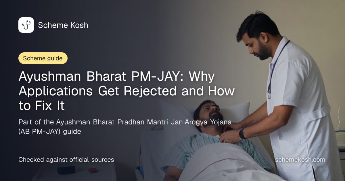Ayushman Bharat PM-JAY: Why Applications Get Rejected and How to Fix It, a guide to Ayushman Bharat Pradhan Mantri Jan Arogya Yojana (AB PM-JAY)