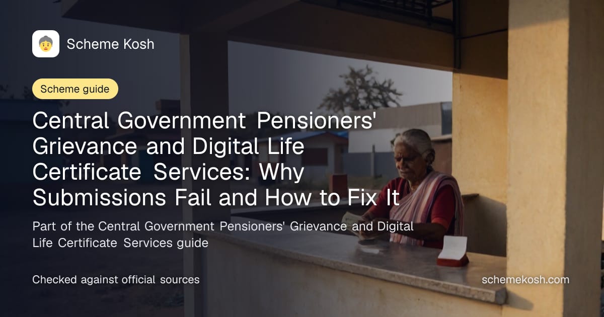 Central Government Pensioners' Grievance and Digital Life Certificate Services: Why Submissions Fail and How to Fix It