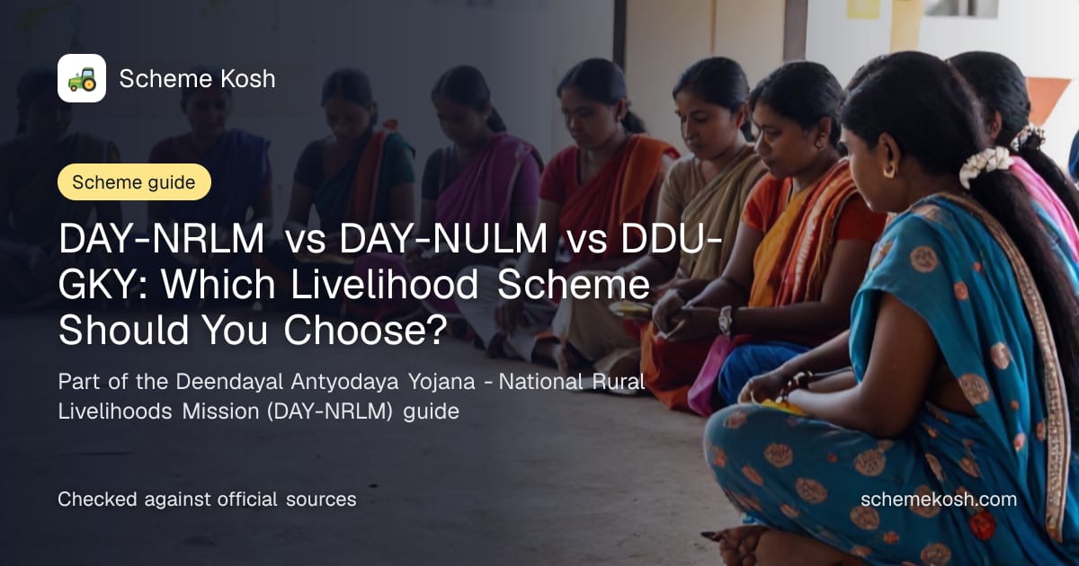 DAY-NRLM vs DAY-NULM vs DDU-GKY: Which Livelihood Scheme Should You Choose?