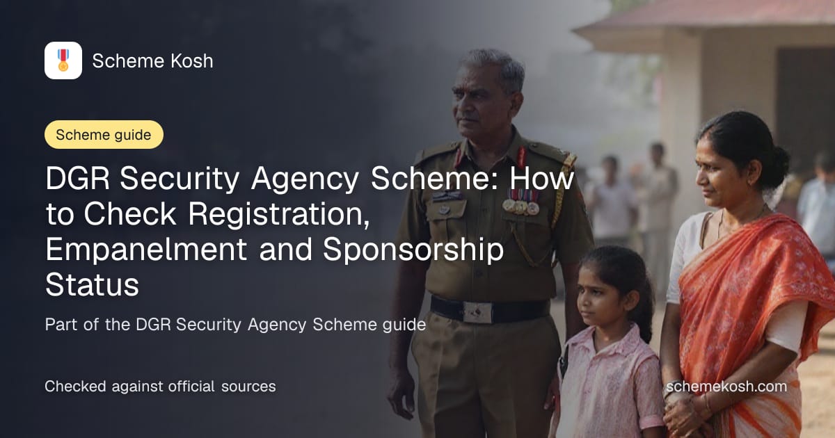 DGR Security Agency Scheme: How to Check Registration, Empanelment and Sponsorship Status