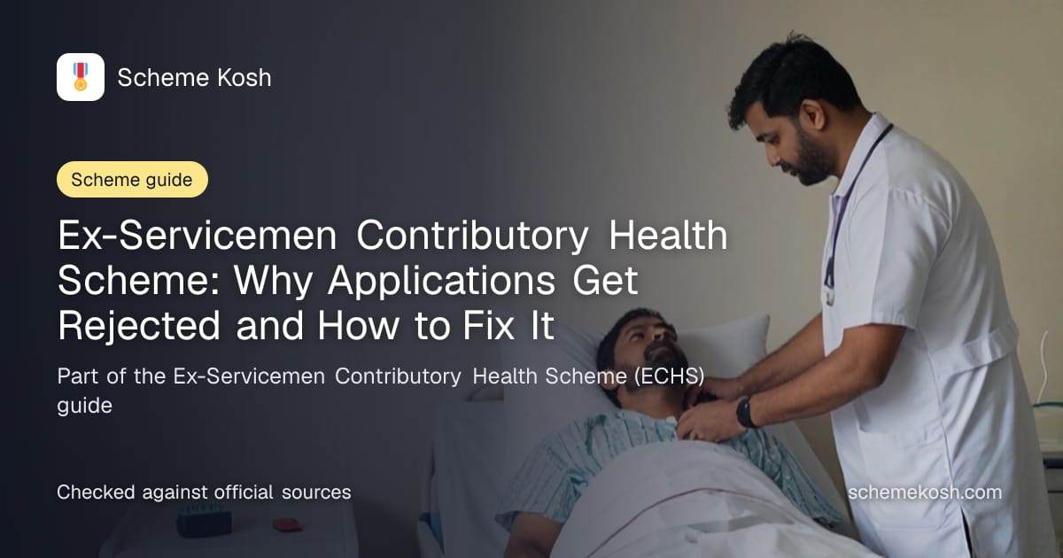 Ex-Servicemen Contributory Health Scheme: Why Applications Get Rejected and How to Fix It, a guide to Ex-Servicemen Contributory Health Scheme (ECHS)