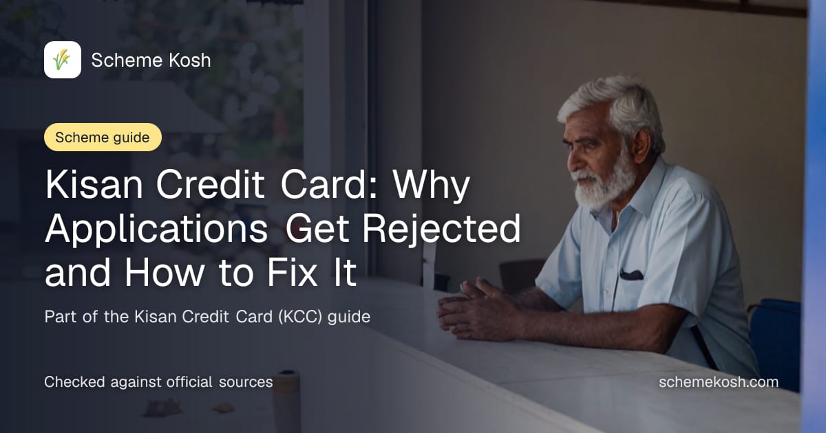 Kisan Credit Card: Why Applications Get Rejected and How to Fix It, a guide to Kisan Credit Card (KCC)