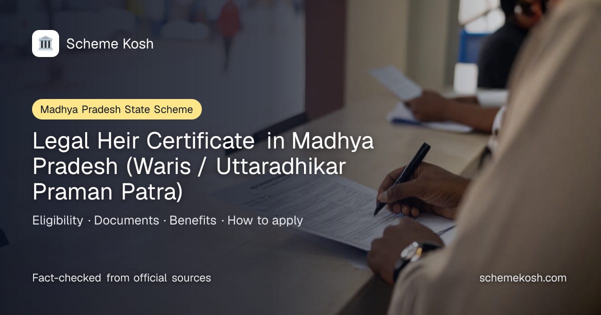 Legal Heir Certificate in Madhya Pradesh (Waris / Uttaradhikar Praman Patra) (Madhya Pradesh): An official Madhya Pradesh Revenue Department