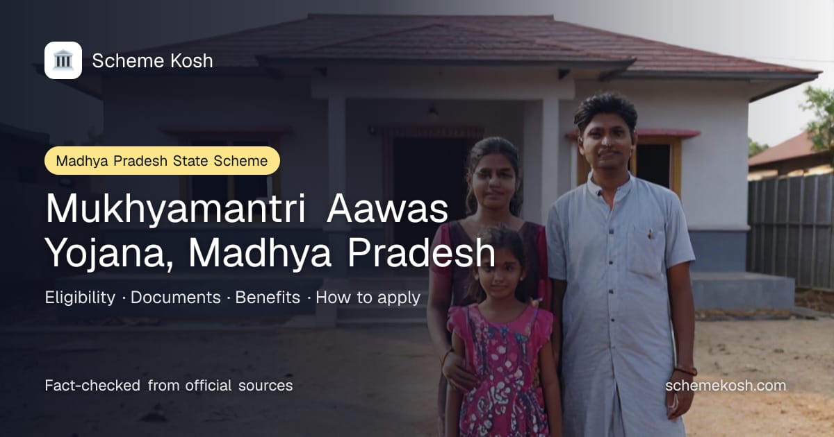Mukhyamantri Aawas Yojana, Madhya Pradesh (Madhya Pradesh): Assistance to build a pucca house for rural families without one