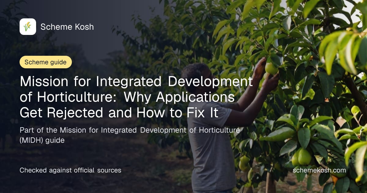Mission for Integrated Development of Horticulture: Why Applications Get Rejected and How to Fix It