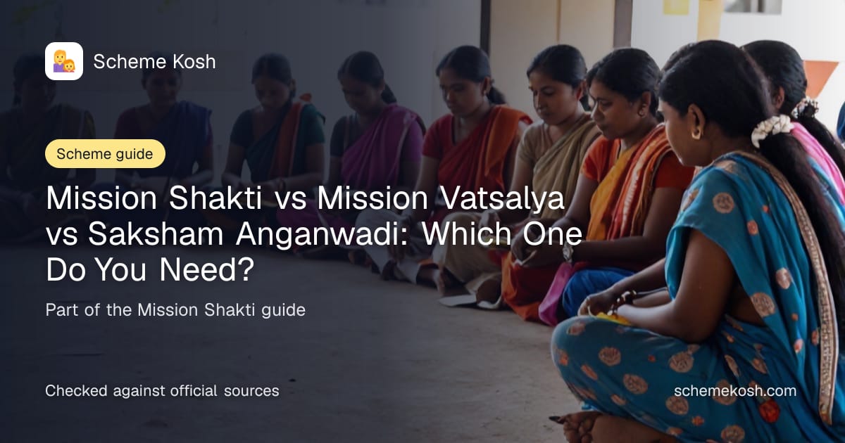 Mission Shakti vs Mission Vatsalya vs Saksham Anganwadi: Which One Do You Need?