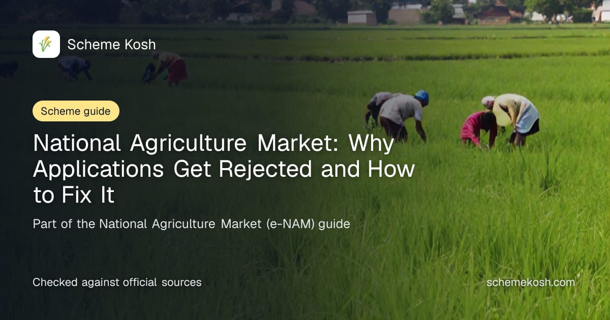 National Agriculture Market: Why Applications Get Rejected and How to Fix It, a guide to National Agriculture Market (e-NAM)