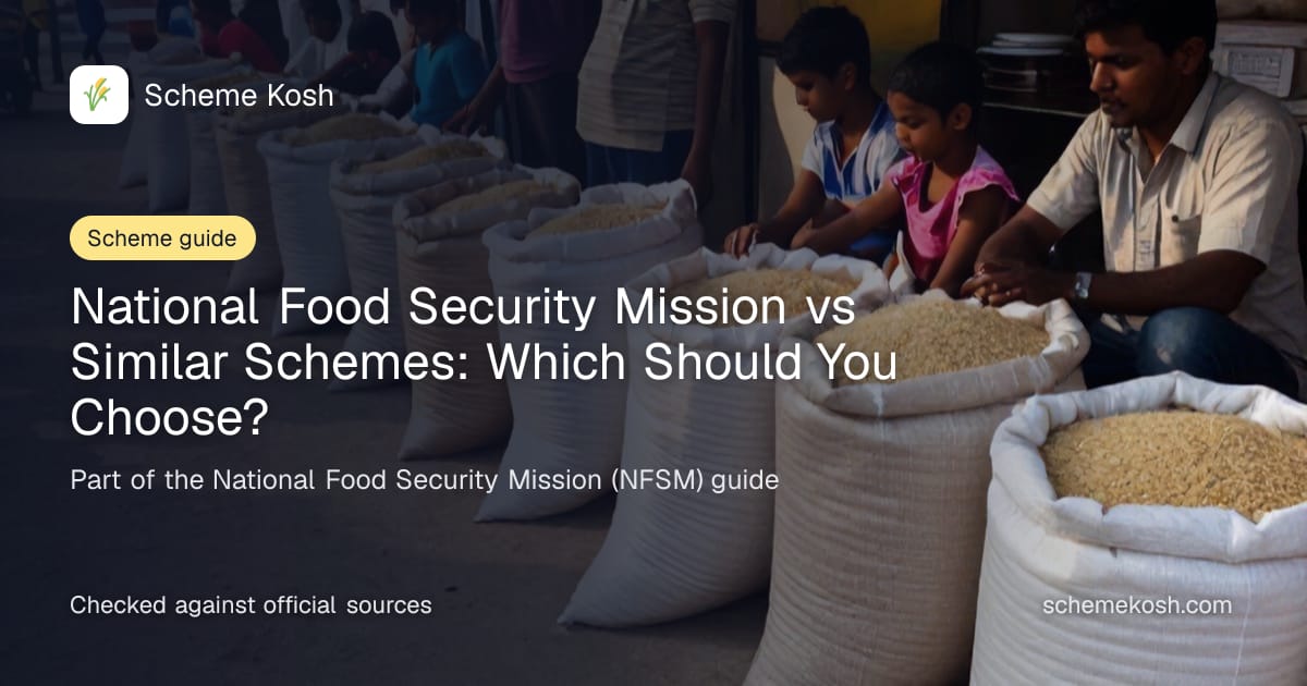 National Food Security Mission vs Similar Schemes: Which Should You Choose?, a guide to National Food Security Mission (NFSM)