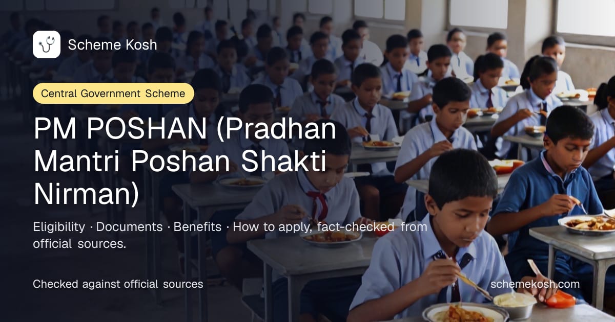 PM POSHAN (Pradhan Mantri Poshan Shakti Nirman): One free hot cooked meal per school day for children from Bal Vatika to Class VIII