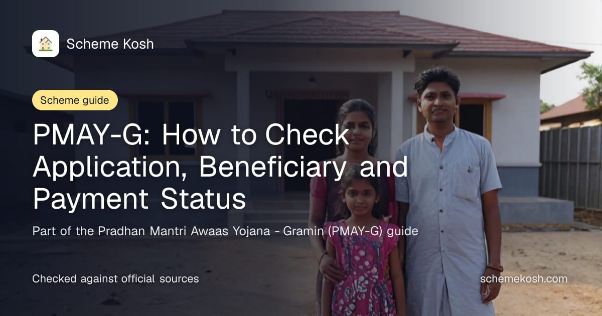 PMAY-G: How to Check Application, Beneficiary and Payment Status, a guide to Pradhan Mantri Awaas Yojana - Gramin (PMAY-G)