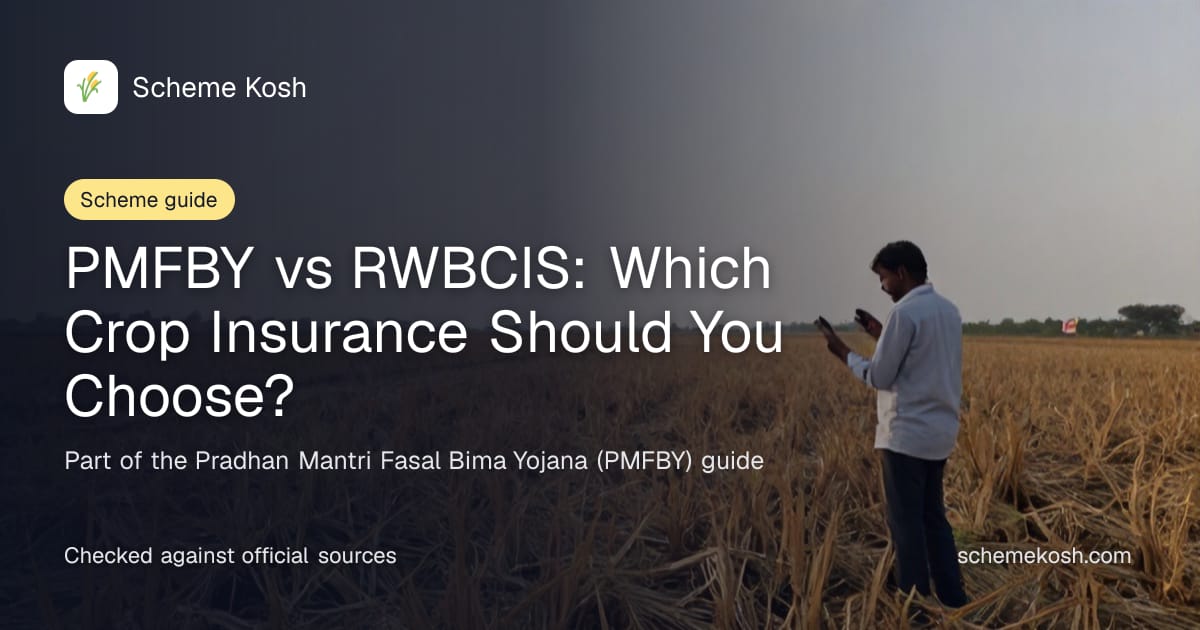PMFBY vs RWBCIS: Which Crop Insurance Should You Choose?, a guide to Pradhan Mantri Fasal Bima Yojana (PMFBY)