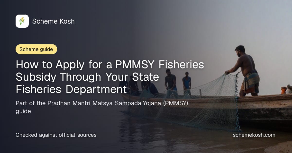 How to Apply for a PMMSY Fisheries Subsidy Through Your State Fisheries Department, a guide to Pradhan Mantri Matsya Sampada Yojana (PMMSY)