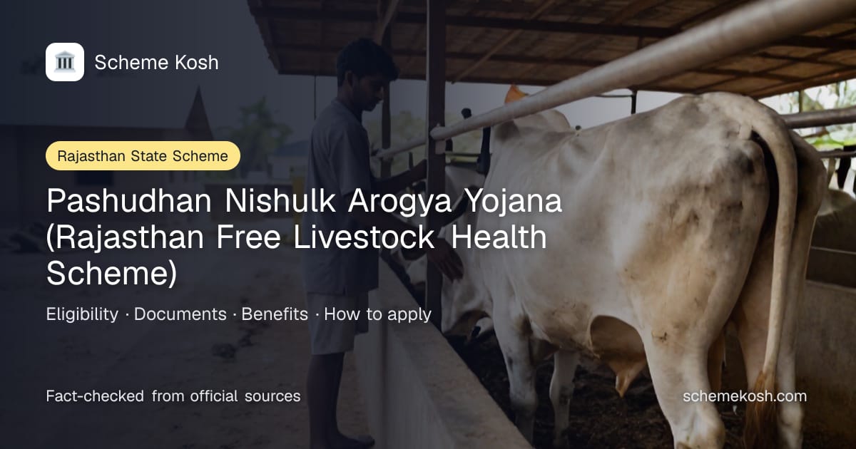 Pashudhan Nishulk Arogya Yojana (Rajasthan Free Livestock Health Scheme) (Rajasthan): Free veterinary medicines and treatment for livestock at