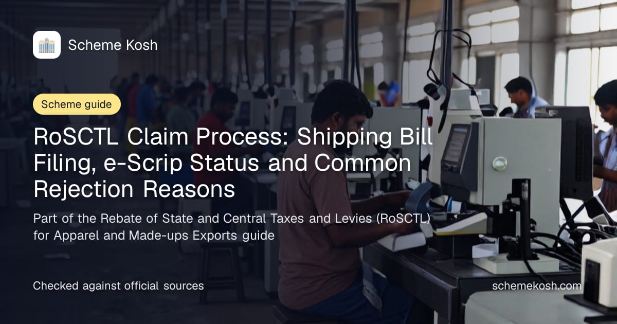 RoSCTL Claim Process: Shipping Bill Filing, e-Scrip Status and Common Rejection Reasons