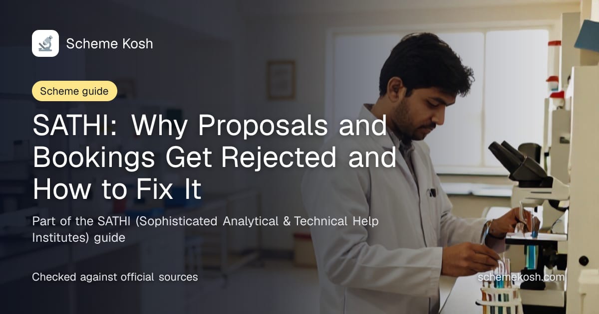 SATHI: Why Proposals and Bookings Get Rejected and How to Fix It, a guide to SATHI (Sophisticated Analytical & Technical Help Institutes)