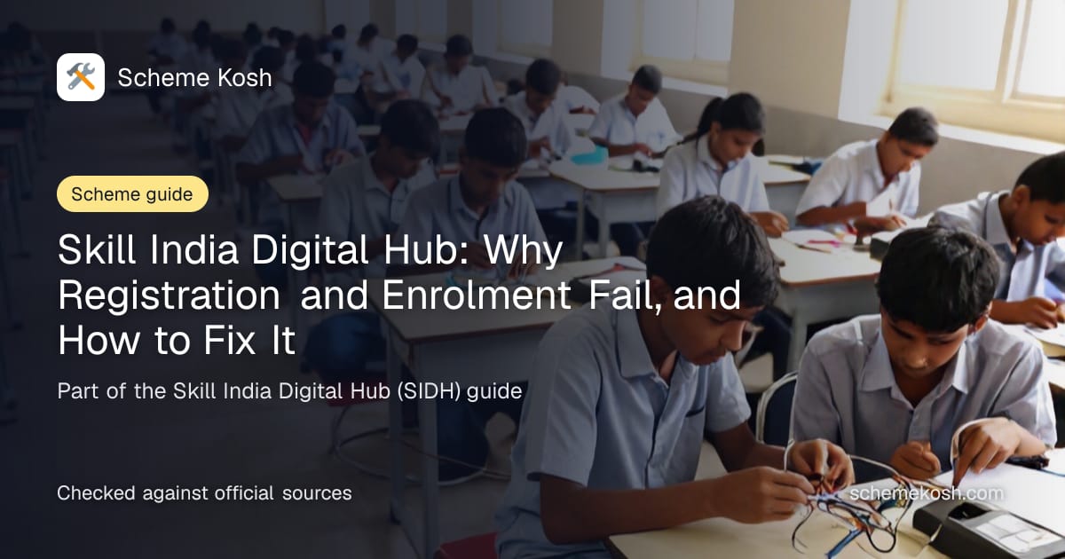 Skill India Digital Hub: Why Registration and Enrolment Fail, and How to Fix It, a guide to Skill India Digital Hub (SIDH)