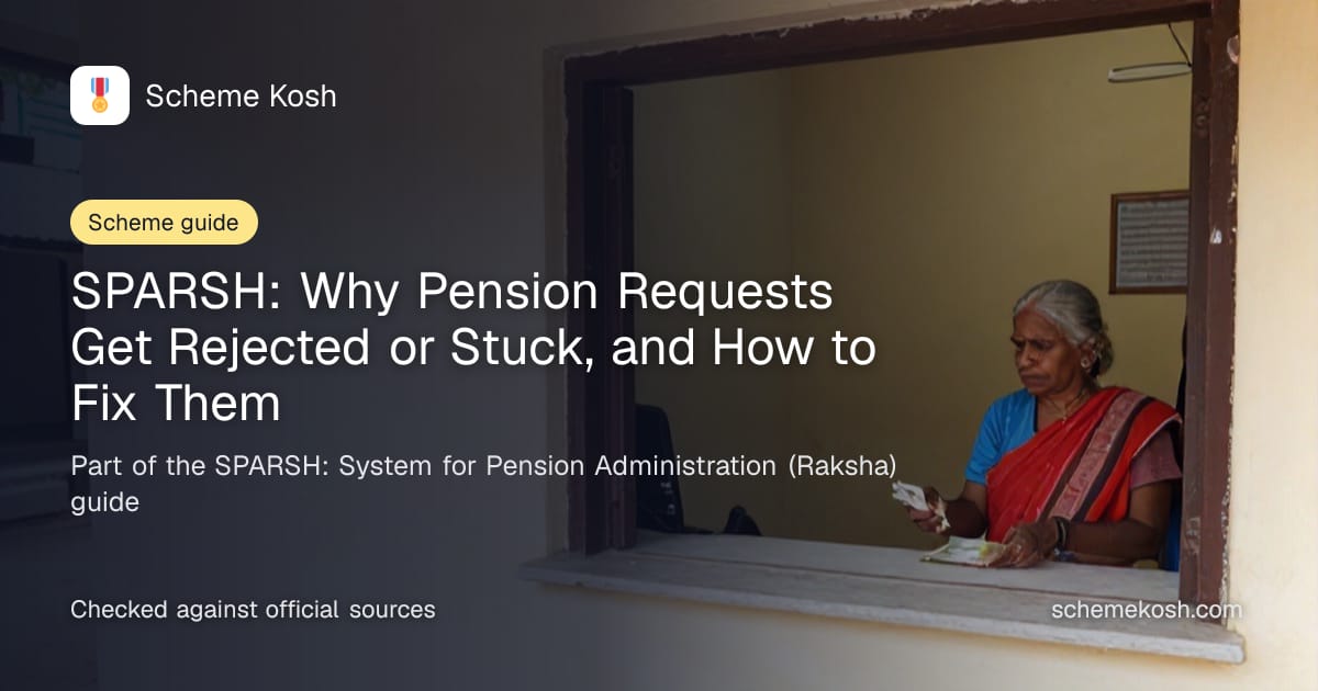 SPARSH: Why Pension Requests Get Rejected or Stuck, and How to Fix Them, a guide to SPARSH: System for Pension Administration (Raksha)