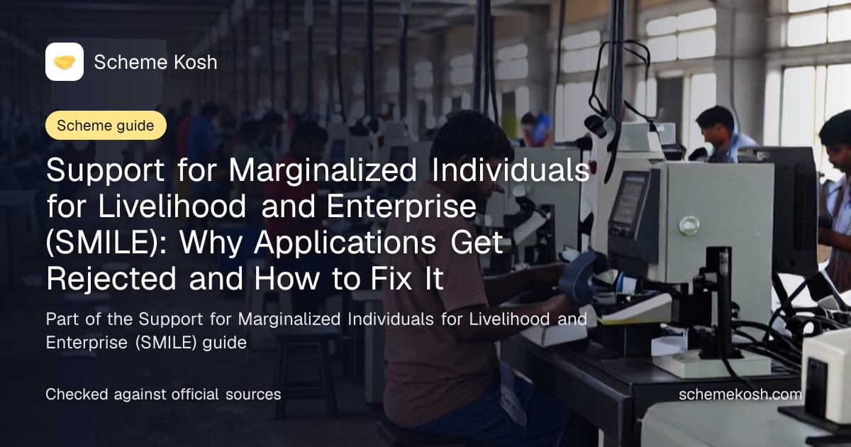 Support for Marginalized Individuals for Livelihood and Enterprise (SMILE): Why Applications Get Rejected and How to Fix It