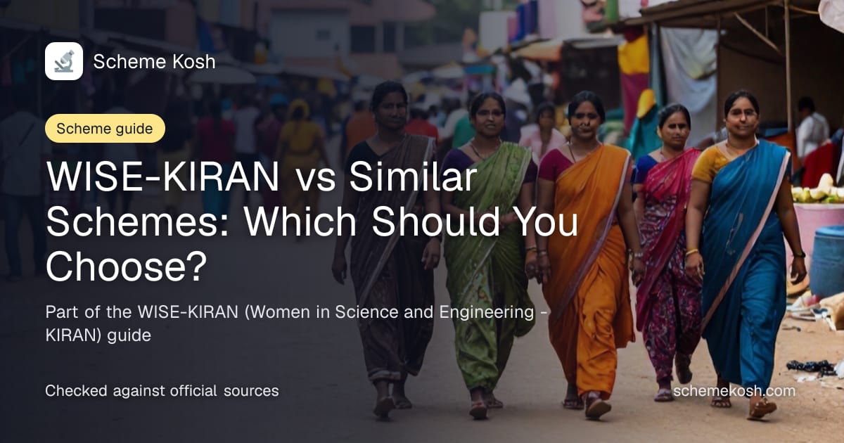WISE-KIRAN vs Similar Schemes: Which Should You Choose?, a guide to WISE-KIRAN (Women in Science and Engineering - KIRAN)